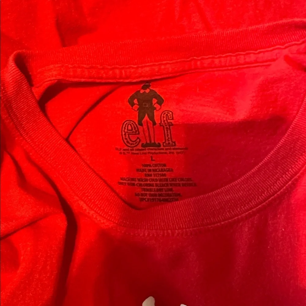 Elf Cotton Headed Ninny Muggins Tshirt Tee Shirt Large L - Picture 3 of 3